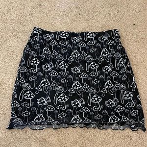 mushroom mini skirt